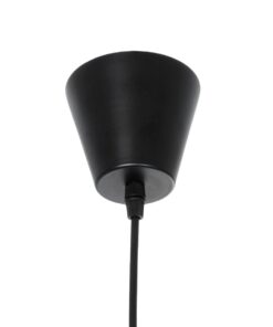 GloboStar® LUMINOVA 61467 Μοντέρνο Κρεμαστό Φωτιστικό Πλέγμα Μονόφωτο 1 x E27 IP20 Μαύρο Σχοινί με Μαύρο Σύρμα – Μ100 x Π100 x Υ30cm