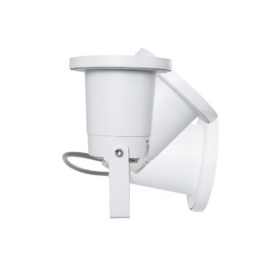 GloboStar® GARDELINI 61483 Καρφωτό Κινούμενο Φωτιστικό Σποτ Κήπου με Ντουί 1 x GU10 VDE Certified AC 220-240V Αδιάβροχο IP65 – Σώμα Αλουμινίου & Υψηλής Αντοχής Tempered Glass & Μ40cm VDE Καλώδιο Σύνδεσης – Φ10 x Υ30cm – Λευκό – 5 Χρόνια Εγγύηση