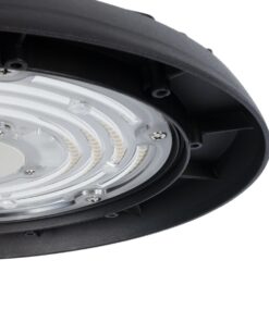 GloboStar® INDUSTRY 61501 LED UFO HIGH BAY 150W 275*SANAN OPTO CHIP 150lm/W 22500lm CRI≥80Ra SDCM<5 90° 85-265VAC 50/60Hz IP65 5000K TÜV SÜD CERTIFIED DRIVER - Μαύρο - Μ26.5 x Π26.5 x Υ15cm - 5 Χρόνια Εγγύηση