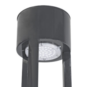GloboStar® CANCUN 61510 Urban Light Φωτιστικό Πάρκου – Πλατείας – Κήπου Ύψους 3.5 μέτρων LED 40W 5440lm 60° AC100-240VAC IP67 IK09 – D15.5 x H350cm – Anthracite Grey – Φυσικό Λευκό 4000K – LUMILEDS – MEAN WELL DRIVER – 5 Years Warranty