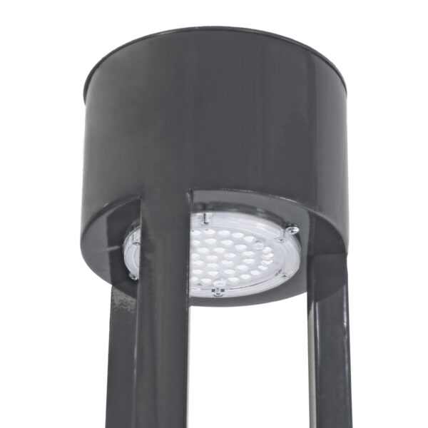 GloboStar® CANCUN 61510 Urban Light Φωτιστικό Πάρκου – Πλατείας – Κήπου Ύψους 3.5 μέτρων LED 40W 5440lm 60° AC100-240VAC IP67 IK09 – D15.5 x H350cm – Anthracite Grey – Φυσικό Λευκό 4000K – LUMILEDS – MEAN WELL DRIVER – 5 Years Warranty