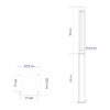 GloboStar® CANCUN 61510 Urban Light Φωτιστικό Πάρκου – Πλατείας – Κήπου Ύψους 3.5 μέτρων LED 40W 5440lm 60° AC100-240VAC IP67 IK09 – D15.5 x H350cm – Anthracite Grey – Φυσικό Λευκό 4000K – LUMILEDS – MEAN WELL DRIVER – 5 Years Warranty