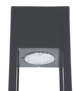 GloboStar® MONTERREY 61511 Urban Light Φωτιστικό Πάρκου – Πλατείας – Κήπου Ύψους 2 μέτρων LED 40W 5440lm 60° AC100-240VAC IP67 IK09 – Μ20 x Π20 x Υ200cm – Anthracite Grey – Φυσικό Λευκό 4000K – LUMILEDS – MEAN WELL DRIVER – 5 Years Warranty