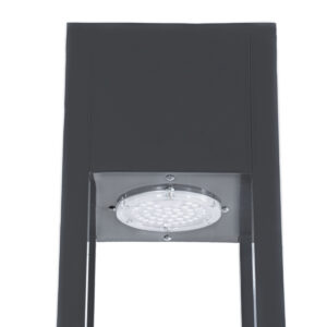 GloboStar® MONTERREY 61511 Urban Light Φωτιστικό Πάρκου – Πλατείας – Κήπου Ύψους 2 μέτρων LED 40W 5440lm 60° AC100-240VAC IP67 IK09 – Μ20 x Π20 x Υ200cm – Anthracite Grey – Φυσικό Λευκό 4000K – LUMILEDS – MEAN WELL DRIVER – 5 Years Warranty