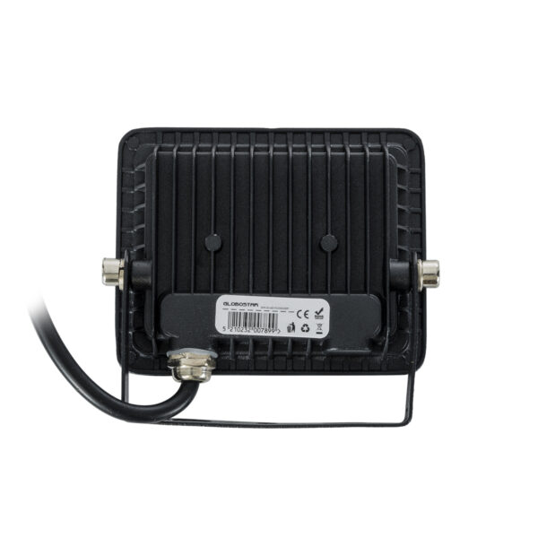 GloboStar® ATLAS 61515 Επαγγελματικός Προβολέας LED 10W 1250lm 120° AC 220-240V – Αδιάβροχος IP67 – Μ10 x Π2 x Υ8cm – Μαύρο – Ψυχρό Λευκό 6000K – LUMILEDS Chips – TÜV Rheinland Certified – 5 Χρόνια Εγγύηση