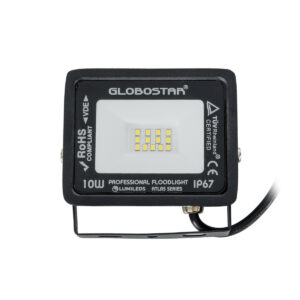 GloboStar® ATLAS 61516 Επαγγελματικός Προβολέας LED 10W 1200lm 120° AC 220-240V – Αδιάβροχος IP67 – Μ10 x Π2 x Υ8cm – Μαύρο – Φυσικό Λευκό 4500K – LUMILEDS Chips – TÜV Rheinland Certified – 5 Χρόνια Εγγύηση