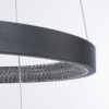 GloboStar® DIAMOND TRIO 61523-DECO Κρεμαστό Φωτιστικό Δαχτυλίδι-Κύκλος LED CCT 100W 11200lm 360° AC 220-240V – Εναλλαγή Φωτισμού μέσω Τηλεχειριστηρίου All In One Ψυχρό 6000k+Φυσικό 4500k+Θερμό 2700k Dimmable Φ25+40+60cm – Μαυρο – 3 Χρόνια Εγγύηση