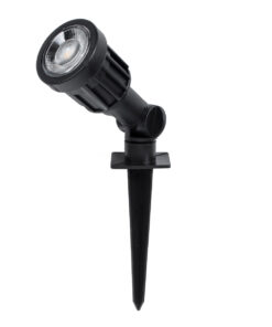 GloboStar® GARDENINI 61543 Καρφωτό Φωτιστικό Σποτ Κήπου LED 5W 650lm 38° DC 24V IP68 Υψηλής Αντοχής ABS IK06 Φ5.5 x Υ13.5cm – Θερμό Λευκό 2700K Dimmable – Μαύρο – Bridgelux Chip – 3 Years Warranty