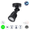 GloboStar® GARDENINI 61547 Επιφανειακό Φωτιστικό Σποτ Κήπου LED 5W 550lm 38° DC 24V IP68 Υψηλής Αντοχής ABS IK06 Φ7 x Υ14.5cm – Πράσινο 550nm Dimmable – Μαύρο – Bridgelux Chip – 3 Years Warranty