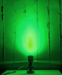 GloboStar® GARDENINI 61547 Επιφανειακό Φωτιστικό Σποτ Κήπου LED 5W 550lm 38° DC 24V IP68 Υψηλής Αντοχής ABS IK06 Φ7 x Υ14.5cm – Πράσινο 550nm Dimmable – Μαύρο – Bridgelux Chip – 3 Years Warranty