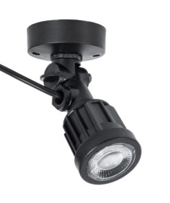 GloboStar® GARDENINI 61547 Επιφανειακό Φωτιστικό Σποτ Κήπου LED 5W 550lm 38° DC 24V IP68 Υψηλής Αντοχής ABS IK06 Φ7 x Υ14.5cm – Πράσινο 550nm Dimmable – Μαύρο – Bridgelux Chip – 3 Years Warranty
