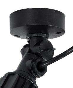 GloboStar® GARDENINI 61547 Επιφανειακό Φωτιστικό Σποτ Κήπου LED 5W 550lm 38° DC 24V IP68 Υψηλής Αντοχής ABS IK06 Φ7 x Υ14.5cm – Πράσινο 550nm Dimmable – Μαύρο – Bridgelux Chip – 3 Years Warranty