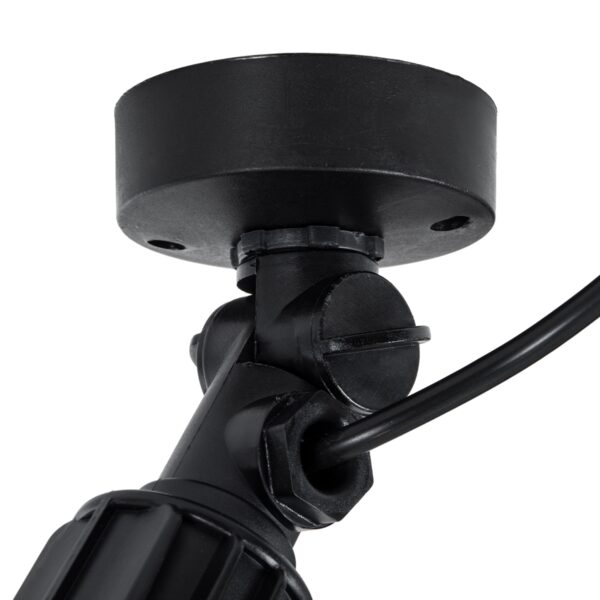 GloboStar® GARDENINI 61547 Επιφανειακό Φωτιστικό Σποτ Κήπου LED 5W 550lm 38° DC 24V IP68 Υψηλής Αντοχής ABS IK06 Φ7 x Υ14.5cm – Πράσινο 550nm Dimmable – Μαύρο – Bridgelux Chip – 3 Years Warranty
