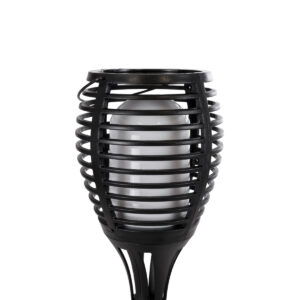 GloboStar® FIAMMA 61549 Αυτόνομο Ηλιακό Καρφωτό Φωτιστικό Κήπου LED SMD 2W 80lm με Ενσωματωμένη Μπαταρία 1500mAh – Φωτοβολταϊκό Πάνελ – Αισθητήρα Ημέρας-Νύχτας Φαναράκι Κήπου – Εφέ Φλόγας Διακοσμητικό – Αδιάβροχο IP65 – 1800K Φ10 x Υ55cm – 2 Χρόνια Εγγύηση