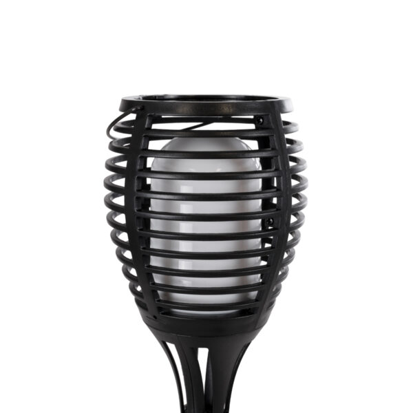 GloboStar® FIAMMA 61549 Αυτόνομο Ηλιακό Καρφωτό Φωτιστικό Κήπου LED SMD 2W 80lm με Ενσωματωμένη Μπαταρία 1500mAh – Φωτοβολταϊκό Πάνελ – Αισθητήρα Ημέρας-Νύχτας Φαναράκι Κήπου – Εφέ Φλόγας Διακοσμητικό – Αδιάβροχο IP65 – 1800K Φ10 x Υ55cm – 2 Χρόνια Εγγύηση