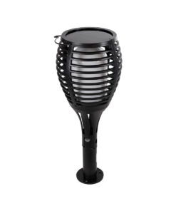 GloboStar® FIAMMA 61549 Αυτόνομο Ηλιακό Καρφωτό Φωτιστικό Κήπου LED SMD 2W 80lm με Ενσωματωμένη Μπαταρία 1500mAh – Φωτοβολταϊκό Πάνελ – Αισθητήρα Ημέρας-Νύχτας Φαναράκι Κήπου – Εφέ Φλόγας Διακοσμητικό – Αδιάβροχο IP65 – 1800K Φ10 x Υ55cm – 2 Χρόνια Εγγύηση