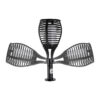GloboStar® FIAMMA 61549 Αυτόνομο Ηλιακό Καρφωτό Φωτιστικό Κήπου LED SMD 2W 80lm με Ενσωματωμένη Μπαταρία 1500mAh – Φωτοβολταϊκό Πάνελ – Αισθητήρα Ημέρας-Νύχτας Φαναράκι Κήπου – Εφέ Φλόγας Διακοσμητικό – Αδιάβροχο IP65 – 1800K Φ10 x Υ55cm – 2 Χρόνια Εγγύηση