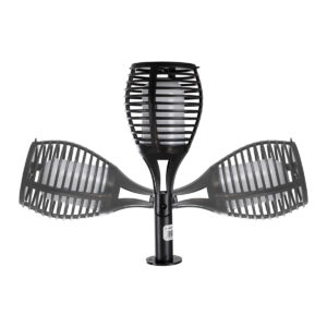 GloboStar® FIAMMA 61549 Αυτόνομο Ηλιακό Καρφωτό Φωτιστικό Κήπου LED SMD 2W 80lm με Ενσωματωμένη Μπαταρία 1500mAh – Φωτοβολταϊκό Πάνελ – Αισθητήρα Ημέρας-Νύχτας Φαναράκι Κήπου – Εφέ Φλόγας Διακοσμητικό – Αδιάβροχο IP65 – 1800K Φ10 x Υ55cm – 2 Χρόνια Εγγύηση