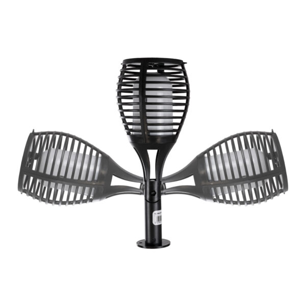 GloboStar® FIAMMA 61549 Αυτόνομο Ηλιακό Καρφωτό Φωτιστικό Κήπου LED SMD 2W 80lm με Ενσωματωμένη Μπαταρία 1500mAh – Φωτοβολταϊκό Πάνελ – Αισθητήρα Ημέρας-Νύχτας Φαναράκι Κήπου – Εφέ Φλόγας Διακοσμητικό – Αδιάβροχο IP65 – 1800K Φ10 x Υ55cm – 2 Χρόνια Εγγύηση