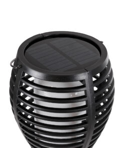 GloboStar® FIAMMA 61549 Αυτόνομο Ηλιακό Καρφωτό Φωτιστικό Κήπου LED SMD 2W 80lm με Ενσωματωμένη Μπαταρία 1500mAh – Φωτοβολταϊκό Πάνελ – Αισθητήρα Ημέρας-Νύχτας Φαναράκι Κήπου – Εφέ Φλόγας Διακοσμητικό – Αδιάβροχο IP65 – 1800K Φ10 x Υ55cm – 2 Χρόνια Εγγύηση