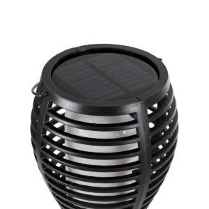 GloboStar® FIAMMA 61549 Αυτόνομο Ηλιακό Καρφωτό Φωτιστικό Κήπου LED SMD 2W 80lm με Ενσωματωμένη Μπαταρία 1500mAh – Φωτοβολταϊκό Πάνελ – Αισθητήρα Ημέρας-Νύχτας Φαναράκι Κήπου – Εφέ Φλόγας Διακοσμητικό – Αδιάβροχο IP65 – 1800K Φ10 x Υ55cm – 2 Χρόνια Εγγύηση