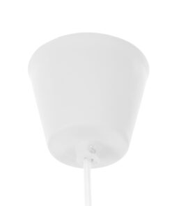 GloboStar® CABLITO 61550 Μοντέρνο Κρεμαστό Φωτιστικό Οροφής Μονόφωτο 1 x E27 Λευκό Σιλικόνης Ανάρτηση με Υφασμάτινο Καλώδιο Φ4 x Υ110cm