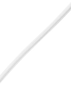 GloboStar® CABLITO 61550 Μοντέρνο Κρεμαστό Φωτιστικό Οροφής Μονόφωτο 1 x E27 Λευκό Σιλικόνης Ανάρτηση με Υφασμάτινο Καλώδιο Φ4 x Υ110cm