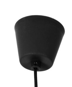 GloboStar® CABLITO 61562 Μοντέρνο Κρεμαστό Φωτιστικό Οροφής Μονόφωτο 1 x E27 Μαύρο Σιλικόνης Ανάρτηση με Υφασμάτινο Καλώδιο Φ4 x Υ110cm