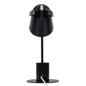 GloboStar® PENCASE 61563 Μοντέρνο Επιτραπέζιο Φωτιστικό Γραφείου – Πορτατίφ – Μονόφωτο 1 x E27 Μαύρο Μεταλλικό Καμπάνα με Διακόπτη On/Off – Μολυβοθήκη & Βάση Τηλεφώνου – L12 x W15 x H38cm