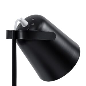 GloboStar® PENCASE 61563 Μοντέρνο Επιτραπέζιο Φωτιστικό Γραφείου – Πορτατίφ – Μονόφωτο 1 x E27 Μαύρο Μεταλλικό Καμπάνα με Διακόπτη On/Off – Μολυβοθήκη & Βάση Τηλεφώνου – L12 x W15 x H38cm