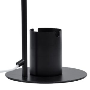 GloboStar® PENCASE 61563 Μοντέρνο Επιτραπέζιο Φωτιστικό Γραφείου – Πορτατίφ – Μονόφωτο 1 x E27 Μαύρο Μεταλλικό Καμπάνα με Διακόπτη On/Off – Μολυβοθήκη & Βάση Τηλεφώνου – L12 x W15 x H38cm