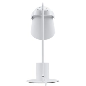 GloboStar® PENCASE 61564 Μοντέρνο Επιτραπέζιο Φωτιστικό Γραφείου – Πορτατίφ – Μονόφωτο 1 x E27 Λευκό Μεταλλικό Καμπάνα με Διακόπτη On/Off – Μολυβοθήκη & Βάση Τηλεφώνου – L12 x W15 x H38cm