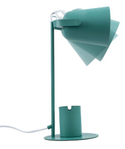 GloboStar® PENCASE 61566 Μοντέρνο Επιτραπέζιο Φωτιστικό Γραφείου – Πορτατίφ – Μονόφωτο 1 x E27 Πράσινο Μεταλλικό Καμπάνα με Διακόπτη On/Off – Μολυβοθήκη & Βάση Τηλεφώνου – L12 x W15 x H38cm