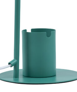 GloboStar® PENCASE 61566 Μοντέρνο Επιτραπέζιο Φωτιστικό Γραφείου – Πορτατίφ – Μονόφωτο 1 x E27 Πράσινο Μεταλλικό Καμπάνα με Διακόπτη On/Off – Μολυβοθήκη & Βάση Τηλεφώνου – L12 x W15 x H38cm