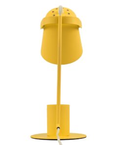 GloboStar® PENCASE 61567 Μοντέρνο Επιτραπέζιο Φωτιστικό Γραφείου – Πορτατίφ – Μονόφωτο 1 x E27 Κίτρινο Μεταλλικό Καμπάνα με Διακόπτη On/Off – Μολυβοθήκη & Βάση Τηλεφώνου – L12 x W15 x H38cm