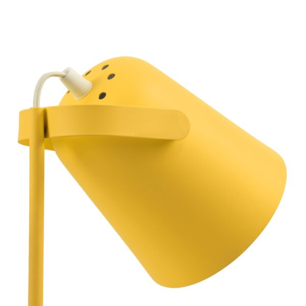 GloboStar® PENCASE 61567 Μοντέρνο Επιτραπέζιο Φωτιστικό Γραφείου – Πορτατίφ – Μονόφωτο 1 x E27 Κίτρινο Μεταλλικό Καμπάνα με Διακόπτη On/Off – Μολυβοθήκη & Βάση Τηλεφώνου – L12 x W15 x H38cm