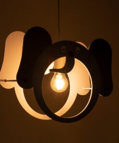 GloboStar® ELEPHANT 61578 Μοντέρνο Παιδικό Κρεμαστό Φωτιστικό Οροφής Μονόφωτο 1 x E27 Πράσινο PVC Φιγούρα Ελέφαντας Μ37.7 x Π15.5 x Υ31.5cm