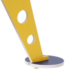 GloboStar® UFO 61581 Μοντέρνο Παιδικό Κρεμαστό Φωτιστικό Οροφής Μονόφωτο 1 x E27 Κίτρινο & Μπλε PVC Φιγούρα Διαστημόπλοιο-Ούφο Φ58 x Υ24cm