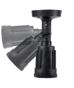 GloboStar® GRASEDO 61615 Βάση Κήπου με Ντουί E27 για Λάμπα Σποτ PAR38 – Αδιάβροχη IP67 – Υψηλής Αντοχής ABS – VDE Certified – Φ9.5 x Υ22cm – Μαύρο – 5 Years Warranty