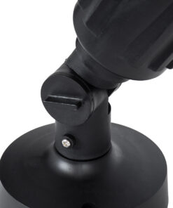 GloboStar® GRASEDO 61615 Βάση Κήπου με Ντουί E27 για Λάμπα Σποτ PAR38 – Αδιάβροχη IP67 – Υψηλής Αντοχής ABS – VDE Certified – Φ9.5 x Υ22cm – Μαύρο – 5 Years Warranty