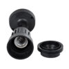 GloboStar® GRASEDO 61615 Βάση Κήπου με Ντουί E27 για Λάμπα Σποτ PAR38 – Αδιάβροχη IP67 – Υψηλής Αντοχής ABS – VDE Certified – Φ9.5 x Υ22cm – Μαύρο – 5 Years Warranty