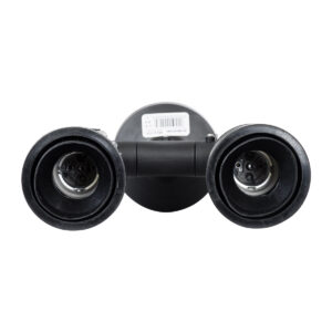 GloboStar® GRASEDO 61616 Βάση Κήπου με 2 Ντουί E27 για Λάμπες Σποτ PAR38 – Αδιάβροχη IP67 – Υψηλής Αντοχής ABS – VDE Certified – Μ40 x Π9.5 x Υ22cm – Μαύρο – 5 Years Warranty