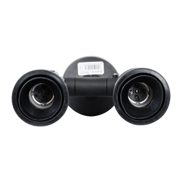 GloboStar® GRASEDO 61616 Βάση Κήπου με 2 Ντουί E27 για Λάμπες Σποτ PAR38 – Αδιάβροχη IP67 – Υψηλής Αντοχής ABS – VDE Certified – Μ40 x Π9.5 x Υ22cm – Μαύρο – 5 Years Warranty