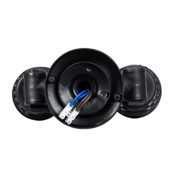 GloboStar® GRASEDO 61616 Βάση Κήπου με 2 Ντουί E27 για Λάμπες Σποτ PAR38 – Αδιάβροχη IP67 – Υψηλής Αντοχής ABS – VDE Certified – Μ40 x Π9.5 x Υ22cm – Μαύρο – 5 Years Warranty