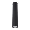 GloboStar® DUCT 61618 Επιφανειακό Στρόγγυλο Φωτιστικό Σποτ Αλουμινίου με Ντουί GU10 VDE Certified AC 220-240V IP44 Φ6 x Υ30cm – Μαύρο – 5 Years Warranty