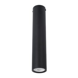 GloboStar® DUCT 61618 Επιφανειακό Στρόγγυλο Φωτιστικό Σποτ Αλουμινίου με Ντουί GU10 VDE Certified AC 220-240V IP44 Φ6 x Υ30cm – Μαύρο – 5 Years Warranty