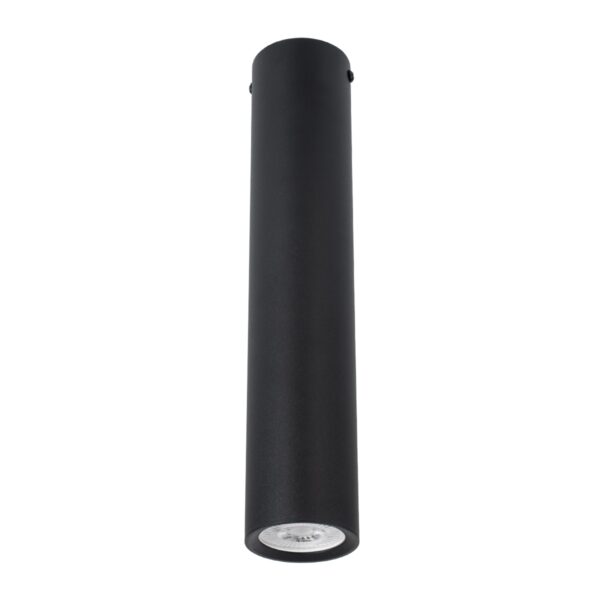 GloboStar® DUCT 61618 Επιφανειακό Στρόγγυλο Φωτιστικό Σποτ Αλουμινίου με Ντουί GU10 VDE Certified AC 220-240V IP44 Φ6 x Υ30cm – Μαύρο – 5 Years Warranty