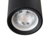 GloboStar® DUCT 61618 Επιφανειακό Στρόγγυλο Φωτιστικό Σποτ Αλουμινίου με Ντουί GU10 VDE Certified AC 220-240V IP44 Φ6 x Υ30cm – Μαύρο – 5 Years Warranty