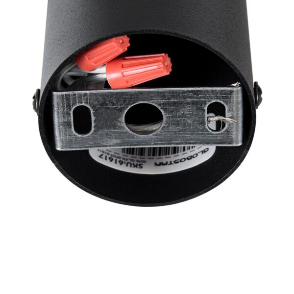 GloboStar® DUCT 61618 Επιφανειακό Στρόγγυλο Φωτιστικό Σποτ Αλουμινίου με Ντουί GU10 VDE Certified AC 220-240V IP44 Φ6 x Υ30cm – Μαύρο – 5 Years Warranty