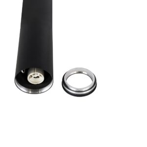 GloboStar® DUCT 61618 Επιφανειακό Στρόγγυλο Φωτιστικό Σποτ Αλουμινίου με Ντουί GU10 VDE Certified AC 220-240V IP44 Φ6 x Υ30cm – Μαύρο – 5 Years Warranty